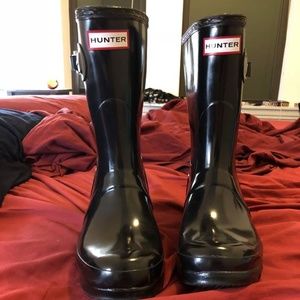 HUNTER Women's Original Gloss Short Black Boots